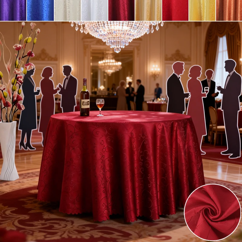 

Floral Print Tablecloth Large Universal Round Shape Table Protector Cover for Hotel Wedding Party Home Decor Premium Polyester