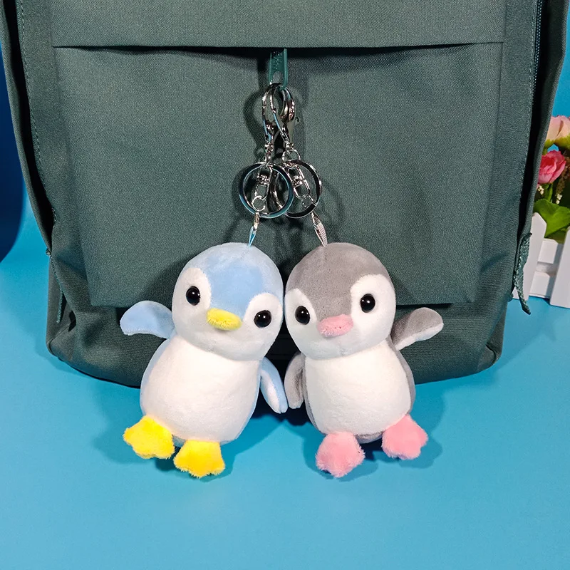 11CM Penguin Plush Pendant Soft Easy Hanging Mini 3D Eyes Cute Penguin Plush Keychain Stuffed Animals Bag Accessories For Gift