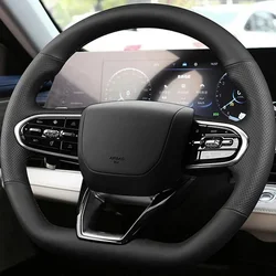 Customize Car Steering Wheel Cover Breathable Microfiber Leather For Chery Omoda C5 5 FX 2022-2024 Car Interior Accessories