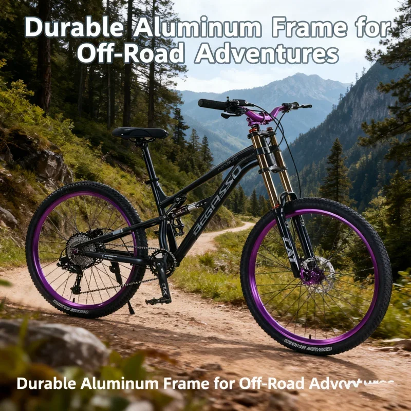 

Matte Black 11-Speed Oil Brake System Aluminum Alloy Mountain Bike 27.5-26 Inch Soft Tail for Adult Men Luxury Wholesale