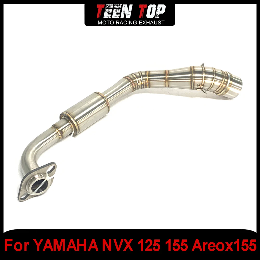 Motorcycle Escape Exhaust Front Pipe For YAMAHA NVX 125 155 Areox155 NMAX Exhaust Elbow Header Connect Tube Nvx 125 2016-2018