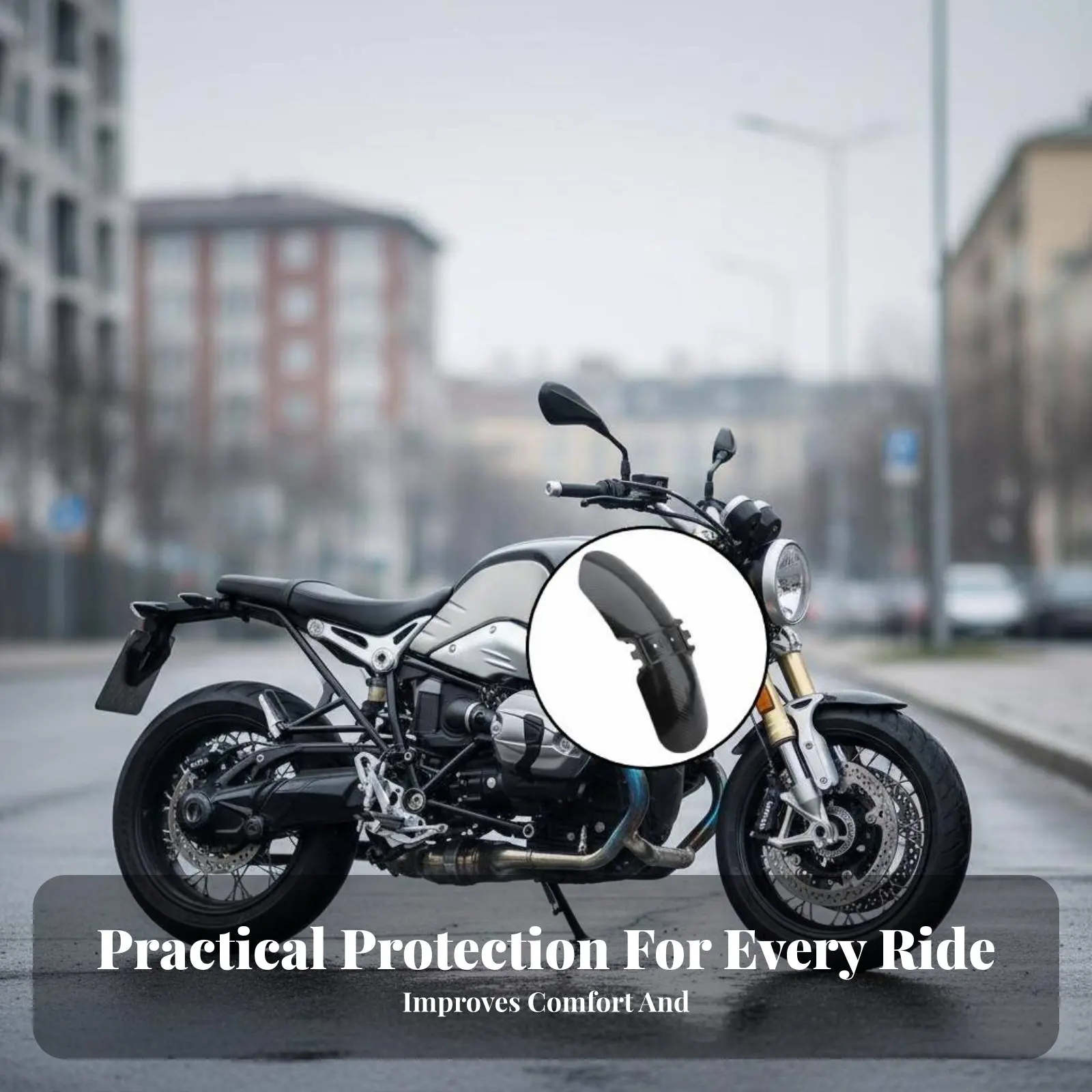 

Передний брызговик из углеродного волокна, высокопрочный, для мотоцикла, с глянцевой отделкой