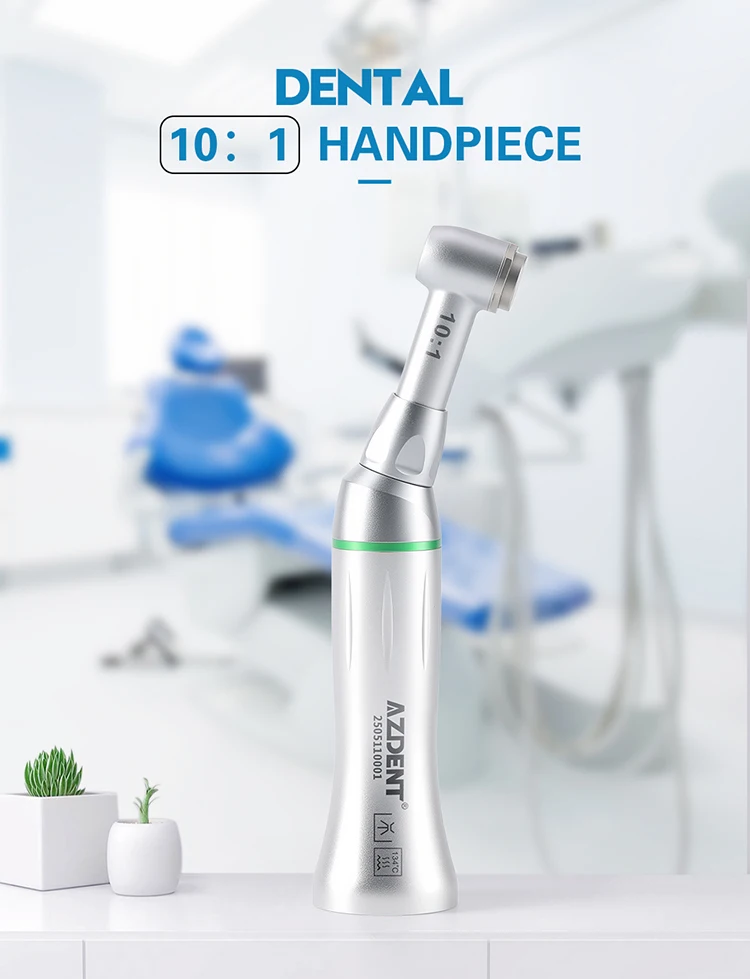 AZDENT Dental 10:1 Kontrawinkel-Endo-Niedriggeschwindigkeits-Handstück mit Druckknopf 60 ° Werkzeug für die Wurzelkanalbehandlung in der Zahnmedizin – Detail 1