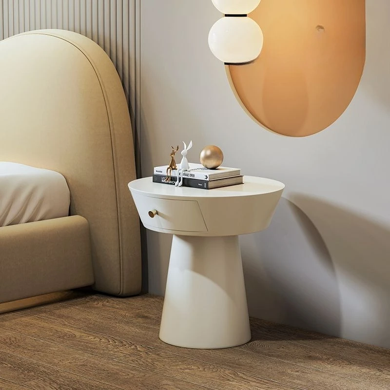 

Modern light luxury simple shape, creative design solid wood, bedside table bedroom 2024 new high-end