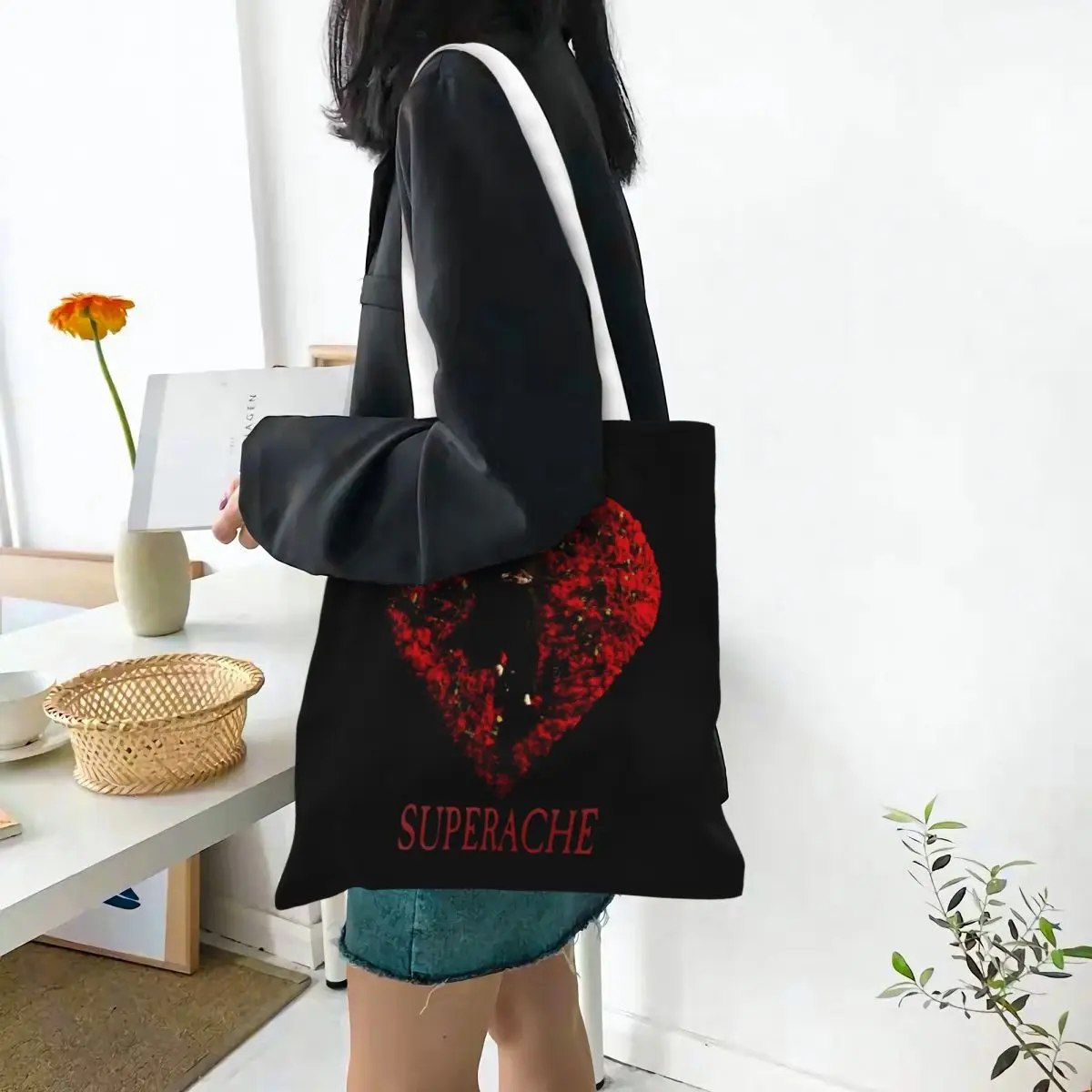 Superache Conan Gray Tote Bags حقيبة يد نسائية قابلة للطي حقيبة كتف للطلاب حقيبة تسوق قابلة لإعادة الاستخدام #2