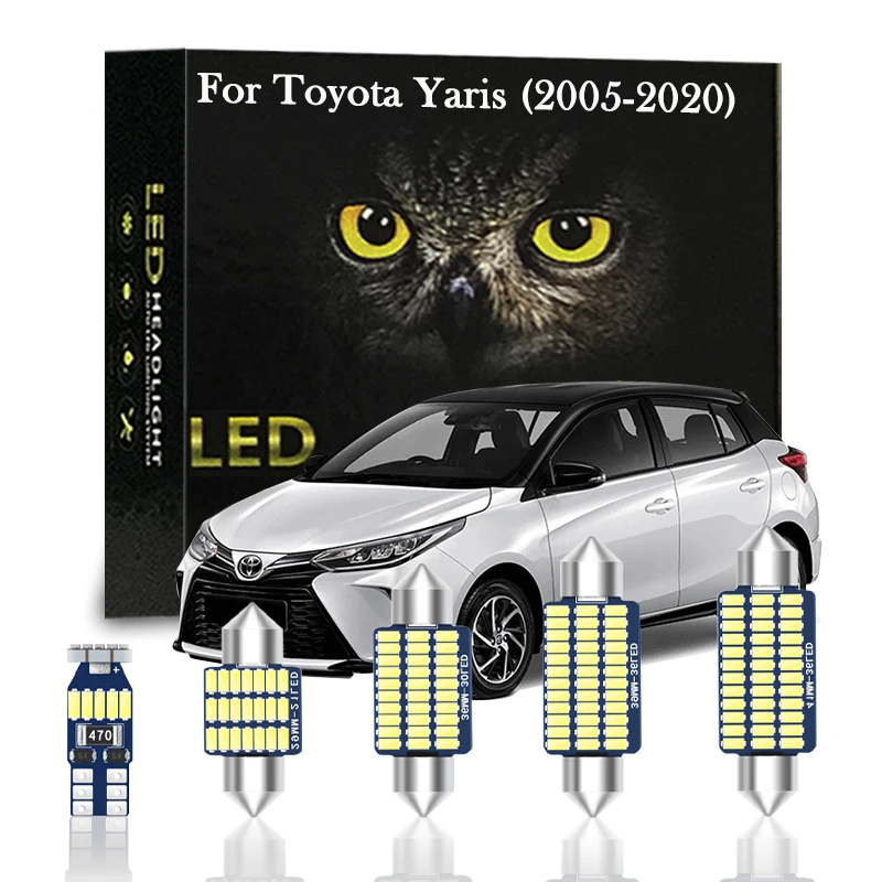 

For Toyota Yaris 2005 2006 2007 2008 2010 2012 2013 2014-2020 Sedan Accessories ​Canbus Vehicle LED Interior Light Kit