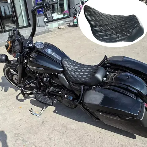 오토바이 블랙 밑창 운전석 등받이, 편안한 충격 흡수, 할리 투어링 로드 킹 스트리트 글라이드 2008-2023