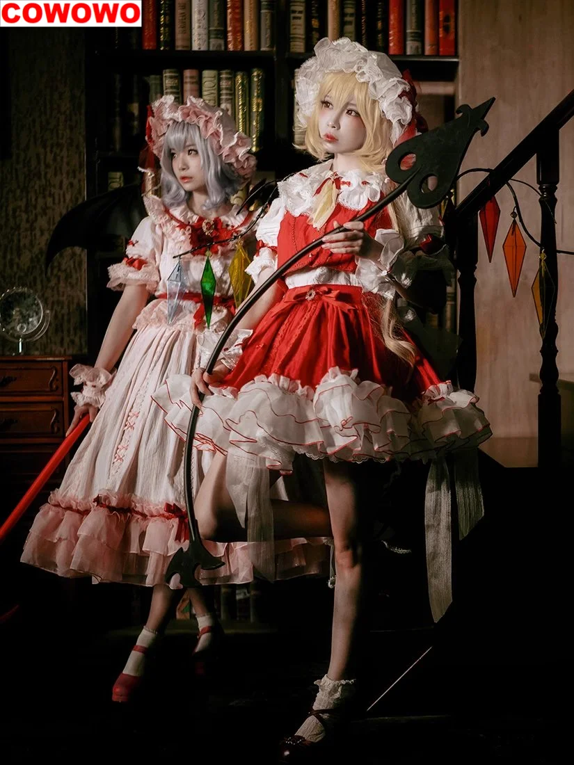 COWOWO Touhou Project Remilia Scarlet Dress Cosplay Costume Cos Game Anime Party Uniform Hallowen Play Role Clothes Clothing