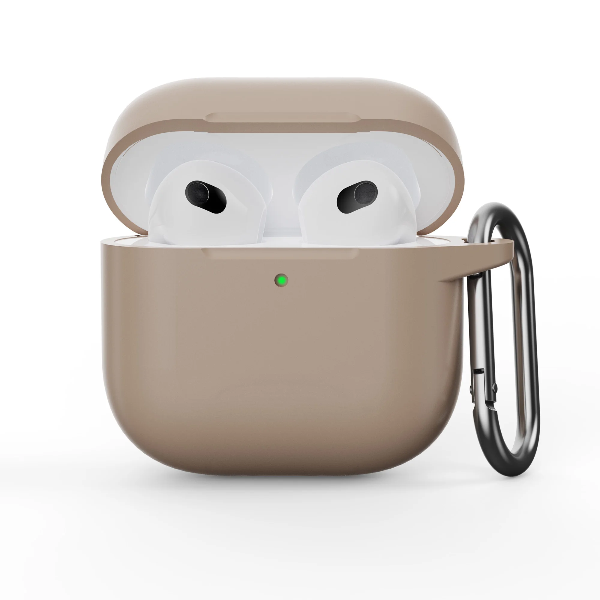 ew For Airpods 4 (2024) Coque تصميم سيليكون سائل ناعم بلون سادة مضاد للسقوط غلاف ناعم لأجهزة Airpods 4 غطاء Funda