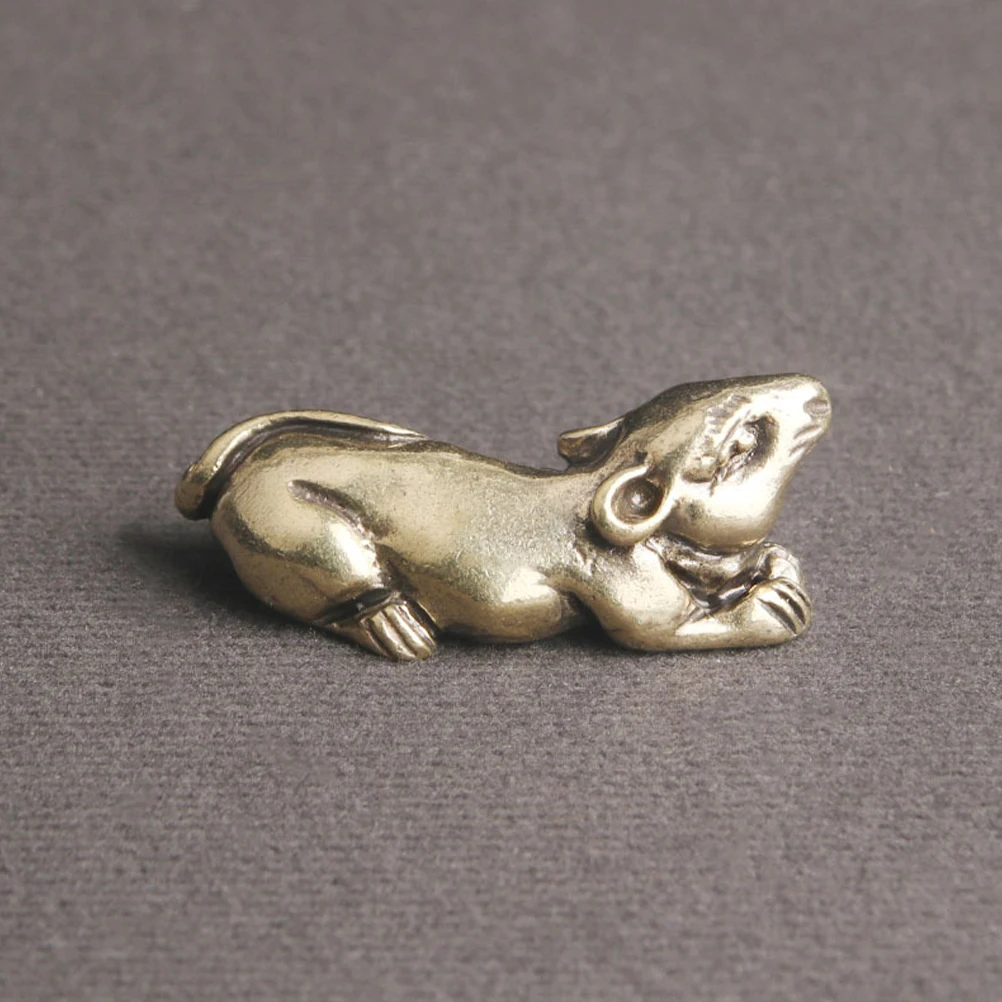 

Brass Mouse Rat Statue Retro Desktop Decoration Exquisite Mouse Sculpture Ornament Rat Sculpture
