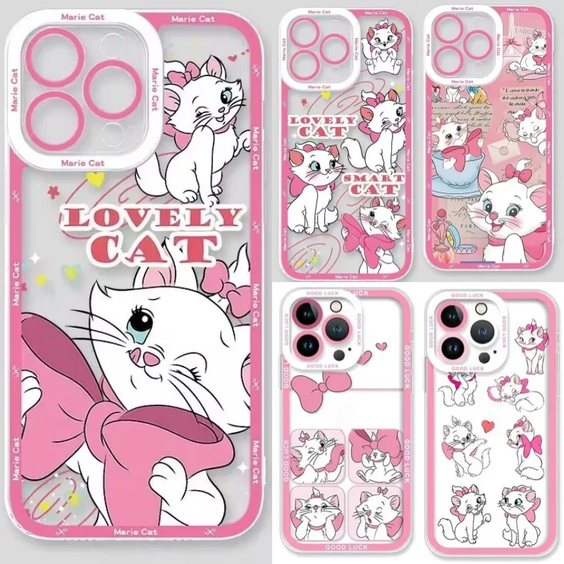Disney Marie Cat Phone Case For OPPO Realme 15 Pro C85 Pro C75 C71 C63 C61 C65 C53 C65 C67 C53 C55 C35 5G Transparent Case