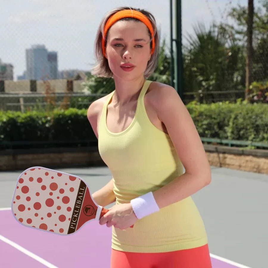 Pickleball Paddle Set with 2 Balls Trendy Pattern Pickleball Paddle Set Lightweight Pickleball Racket for Adults & Beginners
