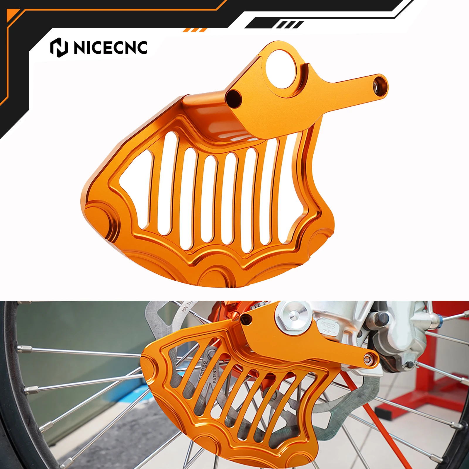 

NICECNC для KTM EXC 300 SX125 XCW 500 XC 300 SX 450 EXC 250 MXC 2004-2014 для Husqvarna TE300 FE350 FE501 Защита переднего тормозного диска