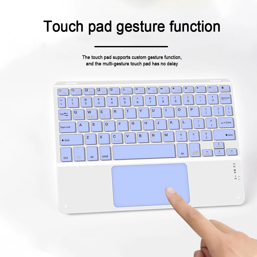 Wireless Keyboard With Touchpad For Huawei Apple Samsung Xiaomi Tablet 10 Inch Multiple Colors For Computer Gaming iPad Matepad view 6