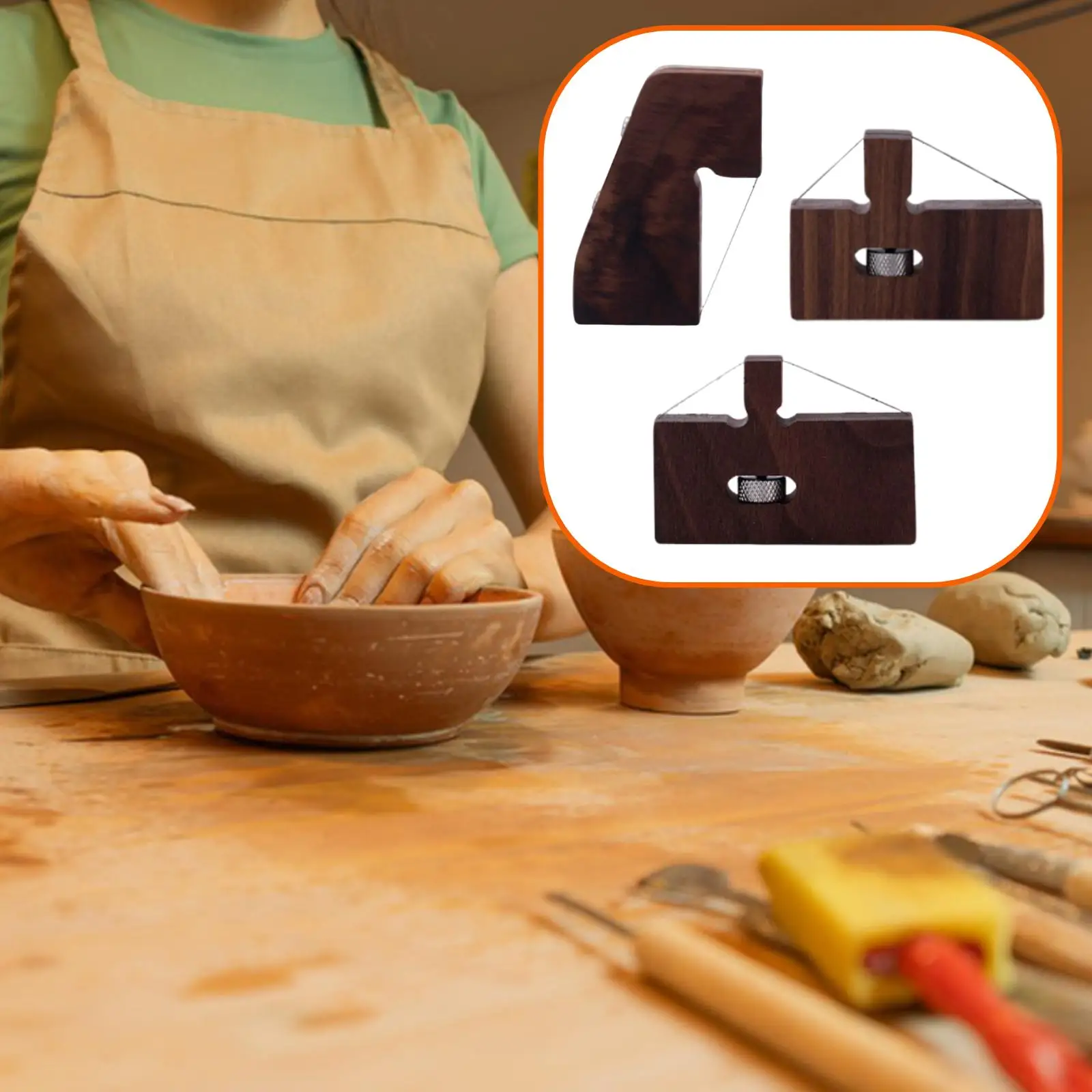 

Professional Pottery Tool Double Sided Clay Cutter for Polymer Clay Cut Sculpture in Ceramic Crafts
