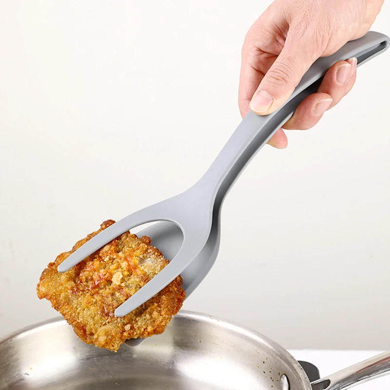 

Кухонная лопатка для жарения 2 в 1, флип-лопатка, щипцы для говядины, стейка, жареные яйца, лопатка для жарки, антипригарная лопатка для рыбы, инструмент для приготовления пищи