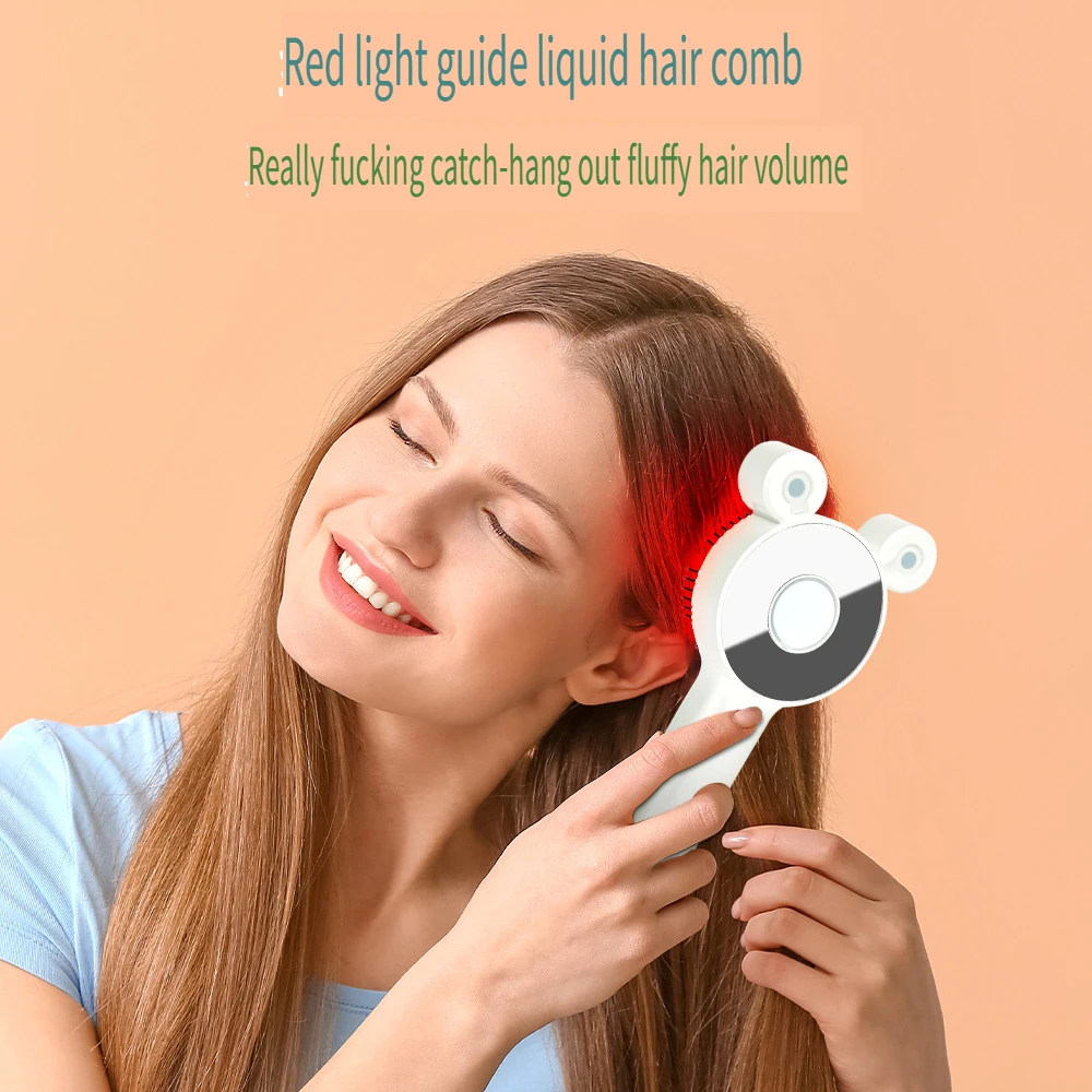 Red Light Therapy Hair Growth Comb, 3-in-1 Scalp Massager with Spray & Vibration for Hair Loss Treatment, Home Use Hair Care Dev