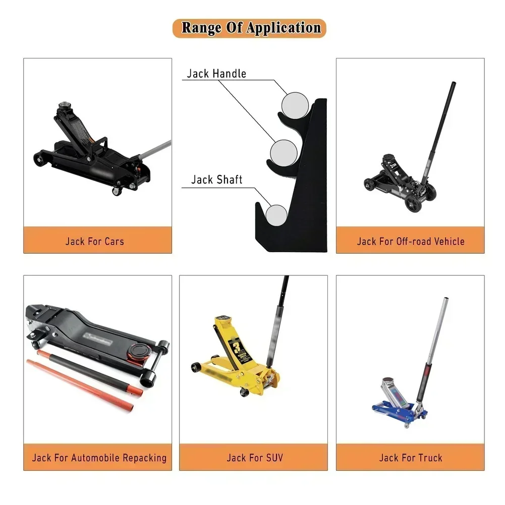 Wall Mounted Heavy Duty Steel Jack Holder Bracket With Dual Hook Design And 1 Inch Curved Hook For Organising Car Or Truck Jacks