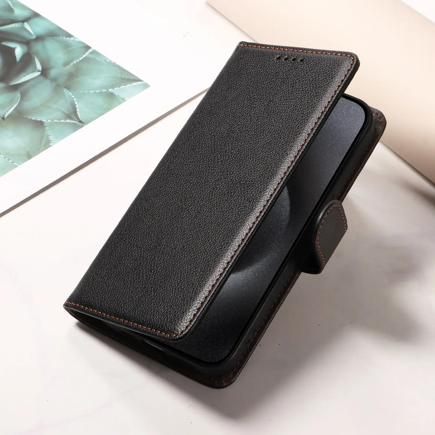 حافظة هاتف جلدية قابلة للطي بنمط Lichee لهاتف Honor X70i X50 X50i X40 Pro GT #2