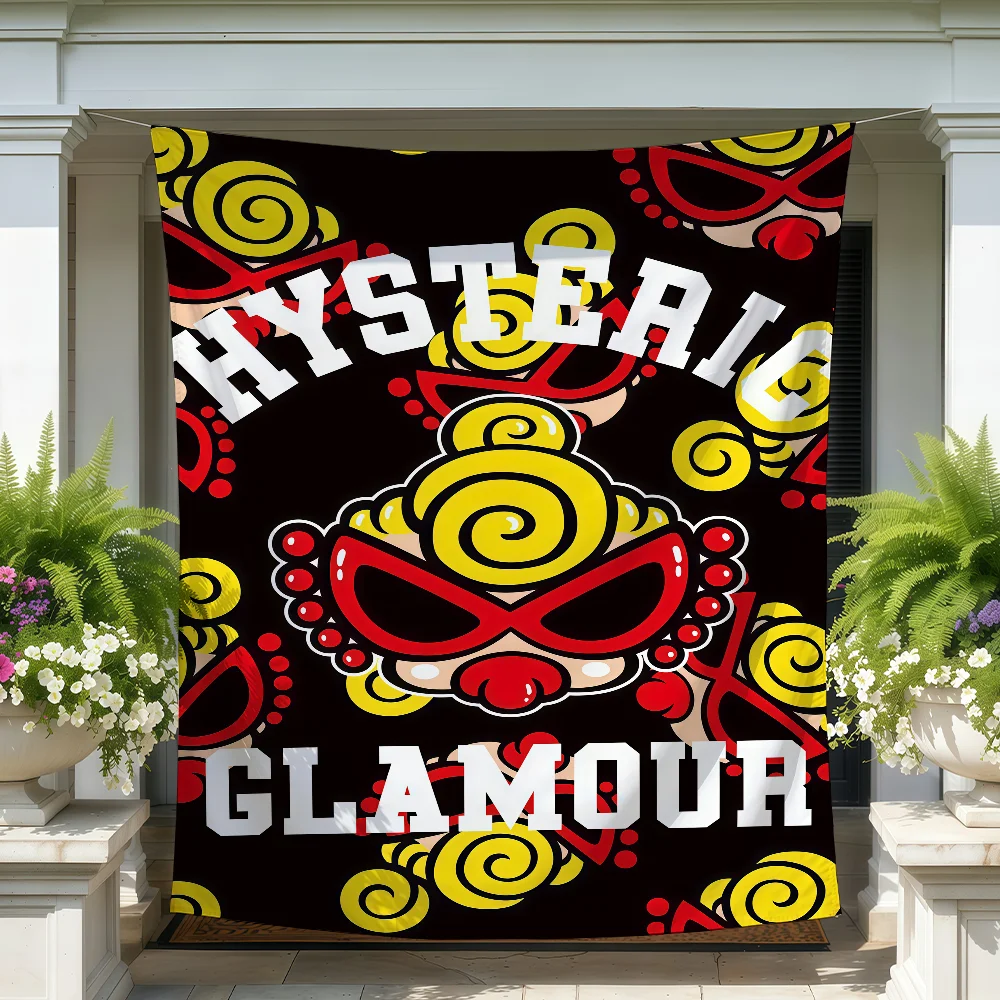 Fashion print H-Hysteric Mini flag For Living Room Home Dorm Decor Wall Outdoor Camping Party Banner Gifts