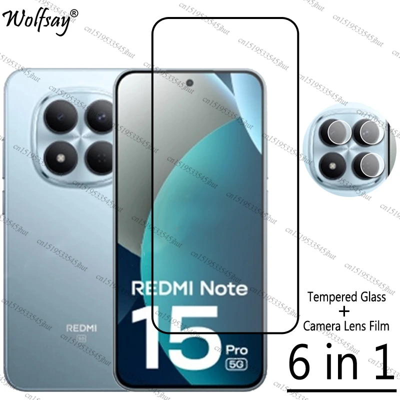 

Full Cover Tempered Glass For Redmi Note 15 Pro Screen Protector For Redmi Note 15 Pro Camera Glass For Redmi Note 15 Pro Glass