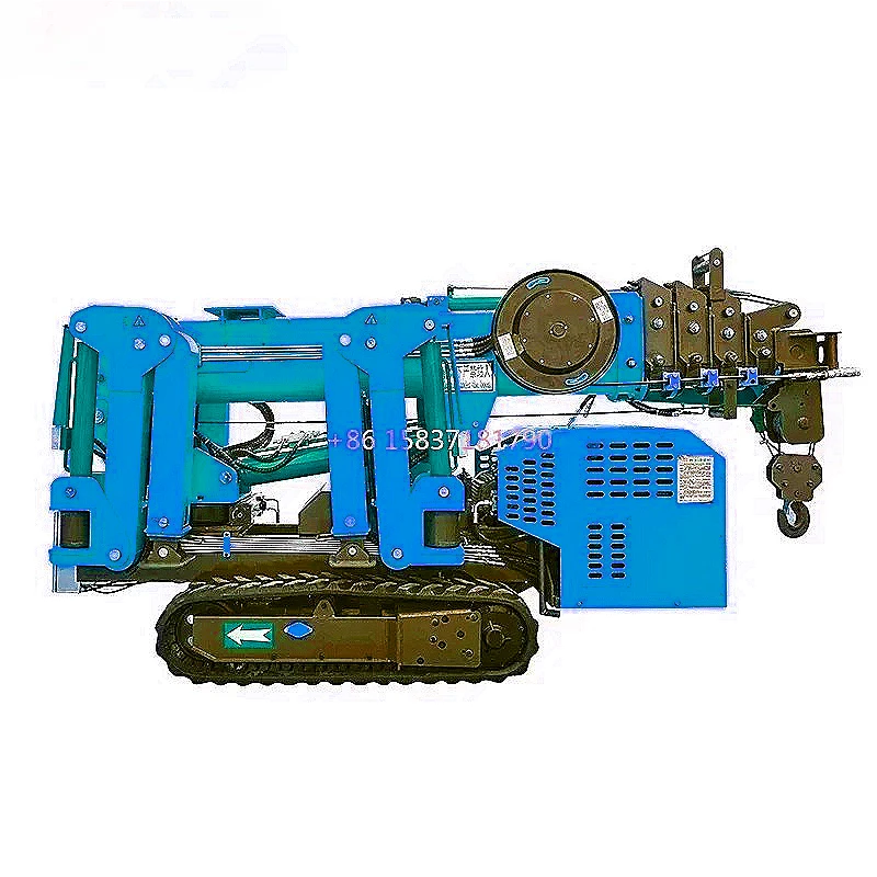 Hydraulic Spider Crane 3ton 5ton Powerful Mini Crawler Spider Lifting Crane Telescopic Crawler Spider Crane for Narrow Spaces