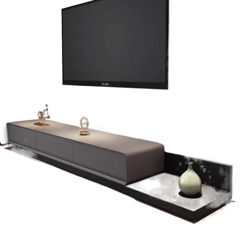 

TV cabinet coffee table combination, retractable modern simple stretching small apartment floor cabinet with drawers
