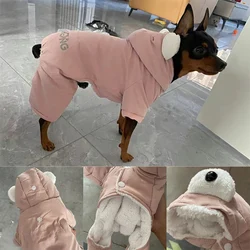 Cute Chihuahua Dog Jumpsuit Winter Warm Pet Costume Clothes for Small Dogs Pinscher Maltese Overalls Pajamas disfraz de perro