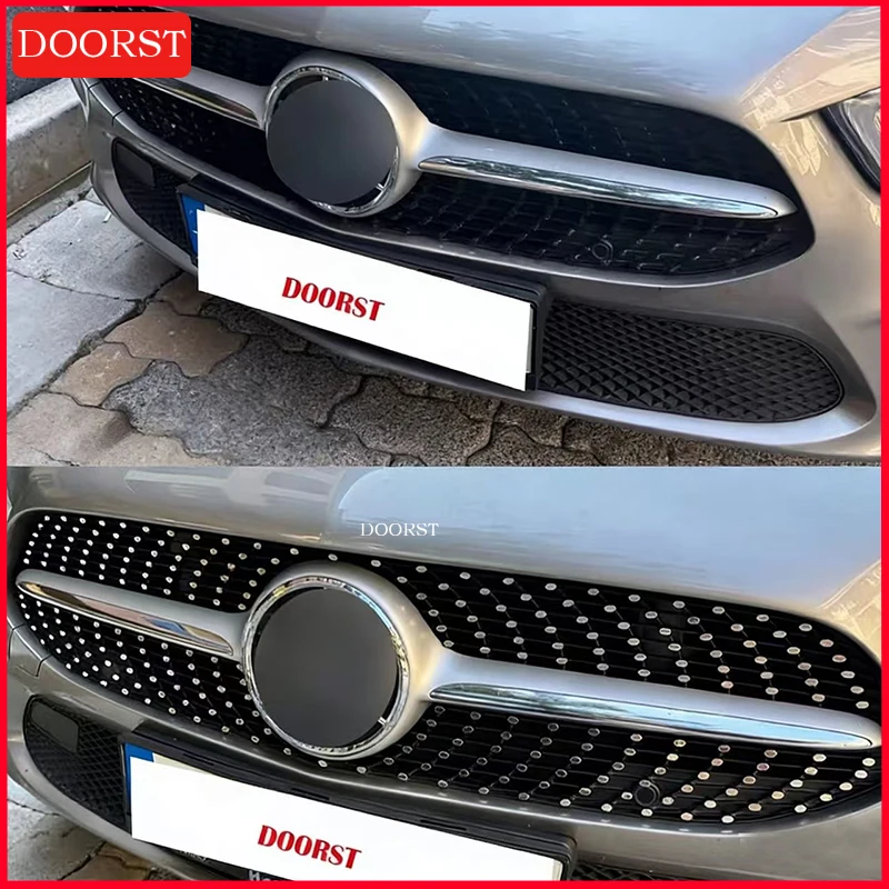 For Mercedes Benz A Class W176 W177 Air Intake Grille Decoration Sequin Starry Sky Net Trim Sequins Car Acccessories Exterior