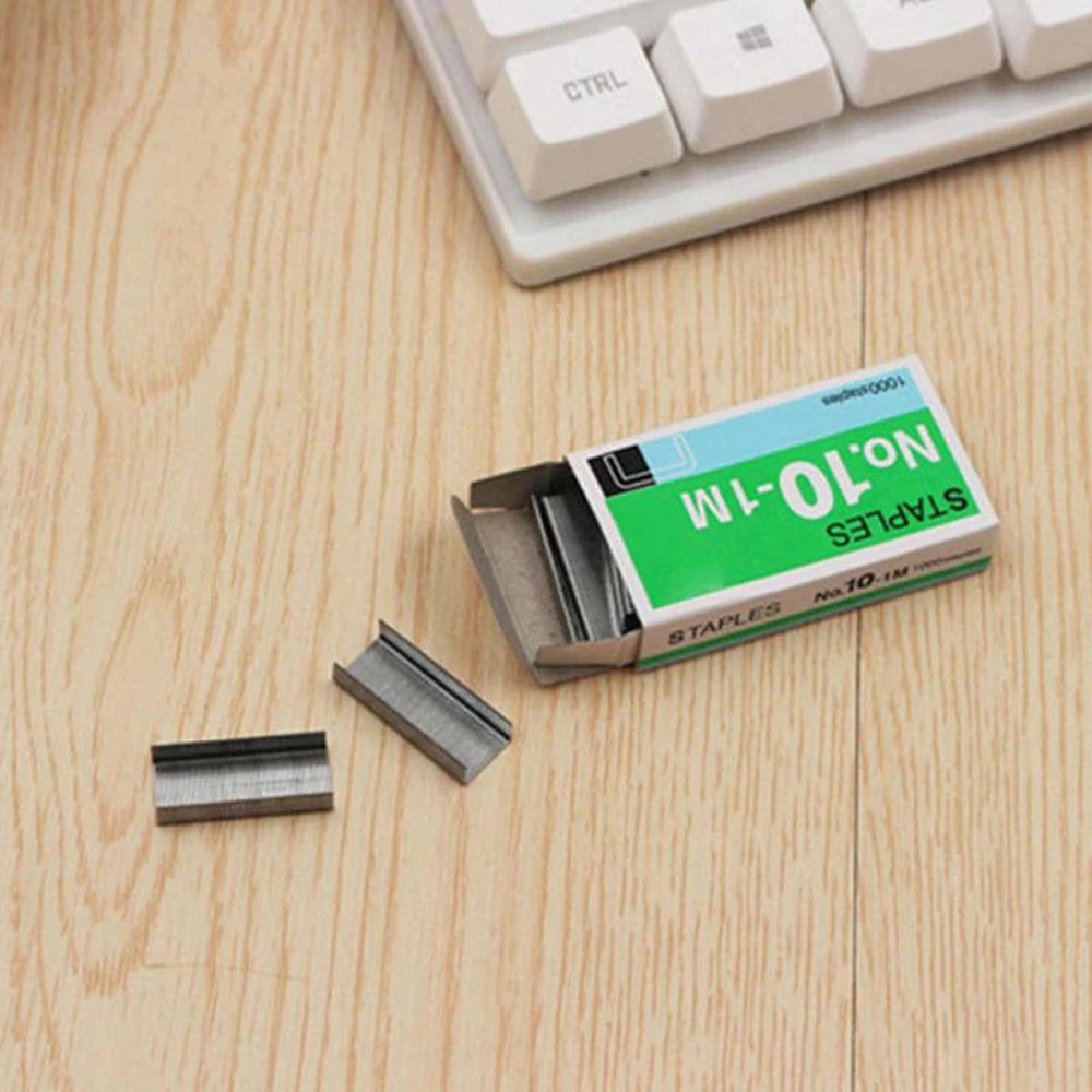기계 학교 용품 No.10-1M 스테이플러 고정식 녹슬지 않는 금속 스테이플 No.10 바인딩 스테이플러 스테이플 미니 스테이플
