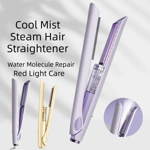 Ice Sensation Water Mist Cold Mist Hair Straightener 30S Rapid Heating Cold Mist Steam Hair Straightener for US