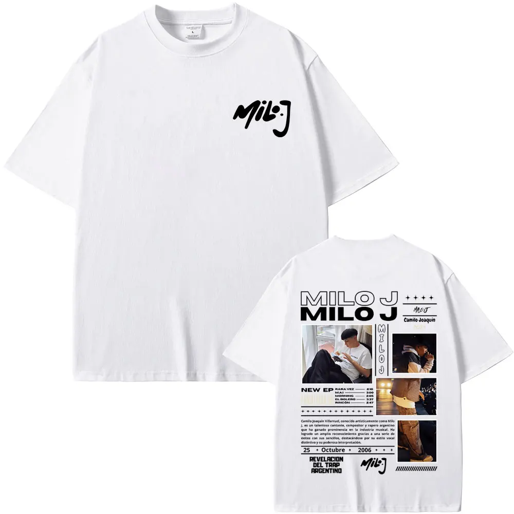 Rapper Milo J 111 Album Graphic T Shirt Men Women Hip Hop Fashion Oversized Short Sleeve Tshirt Men's Casual Pure Cotton T-shirt