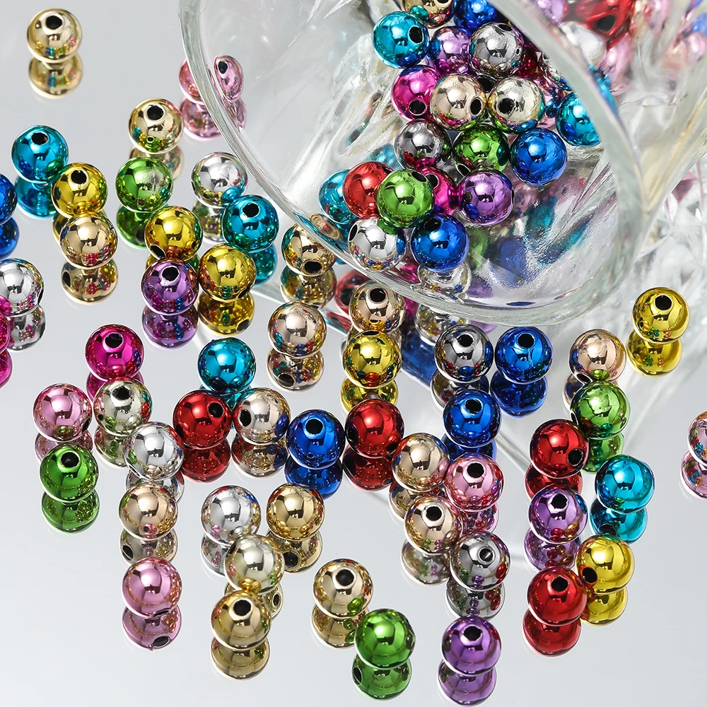 8/10/12MM Levendige Kerst Mixcolor Acryl Kralen Ideaal Voor Sieraden Maken Vakantie Aankleden Kerst Glanzende Schoonheid Vlinder kralen