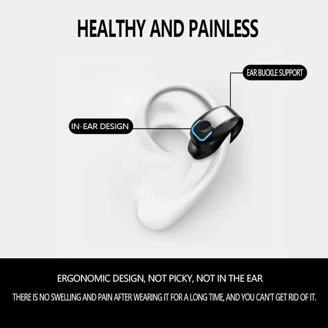 Earphone Clip Wireless Bluetooth Headphone Bone Conduction Headset High Quality TWS Auriculares Sport Noise Canceling With Mic 5