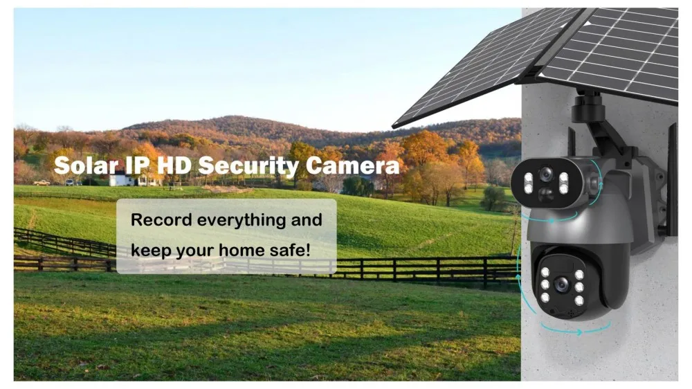 6MP في الهواء الطلق عدسة مزدوجة 6MP الأمن اللاسلكية واي فاي 4G للرؤية الليلية Gsm بطاقة Sim Ptz تعمل بالطاقة الشمسية كاميرا Ip كاميرا تلفزيونات الدوائر المغلقة الشمسية