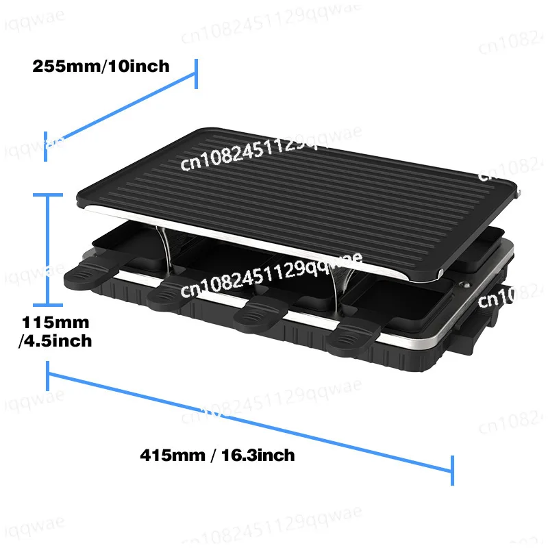 Double Layers Grill Household Electric Griddle Smokeless Non-stick Barbecue Pan Multifunctional Baking Pan
