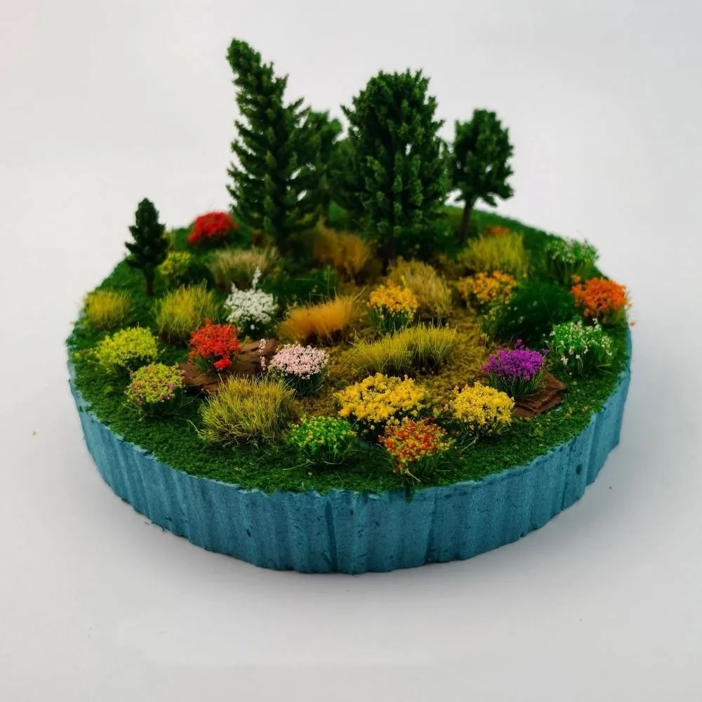 14pcs/set Multicolors DIY Miniature Garden Decor Plastic 13~15mm*10mm Durable Static Scenery Model