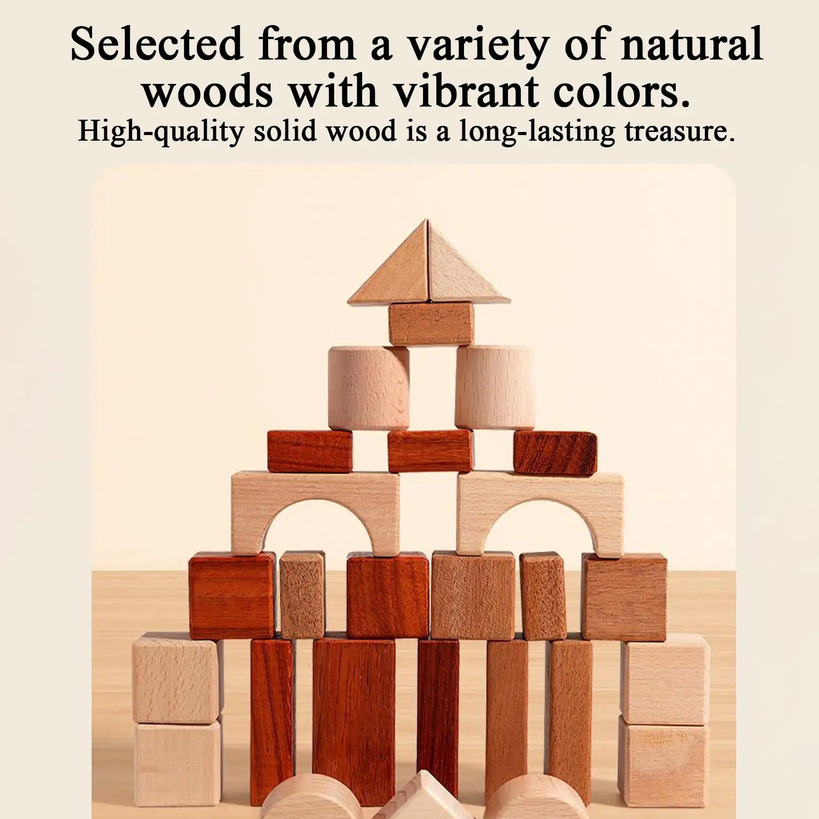 Wooden Stacking Blocks Educational Toys Stacking Game For Kids Ages 5-7 Boys Girls Home Nursery Classroom School Kindergarten