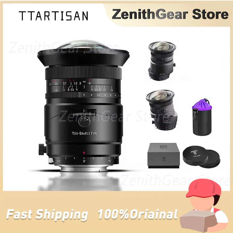 TTArtisan cambio de inclinación 17mm F4 marco completo lente gran angular para Sony E Nikon Z Canon R Sigma Leica Lumix L Fujifilm GFX