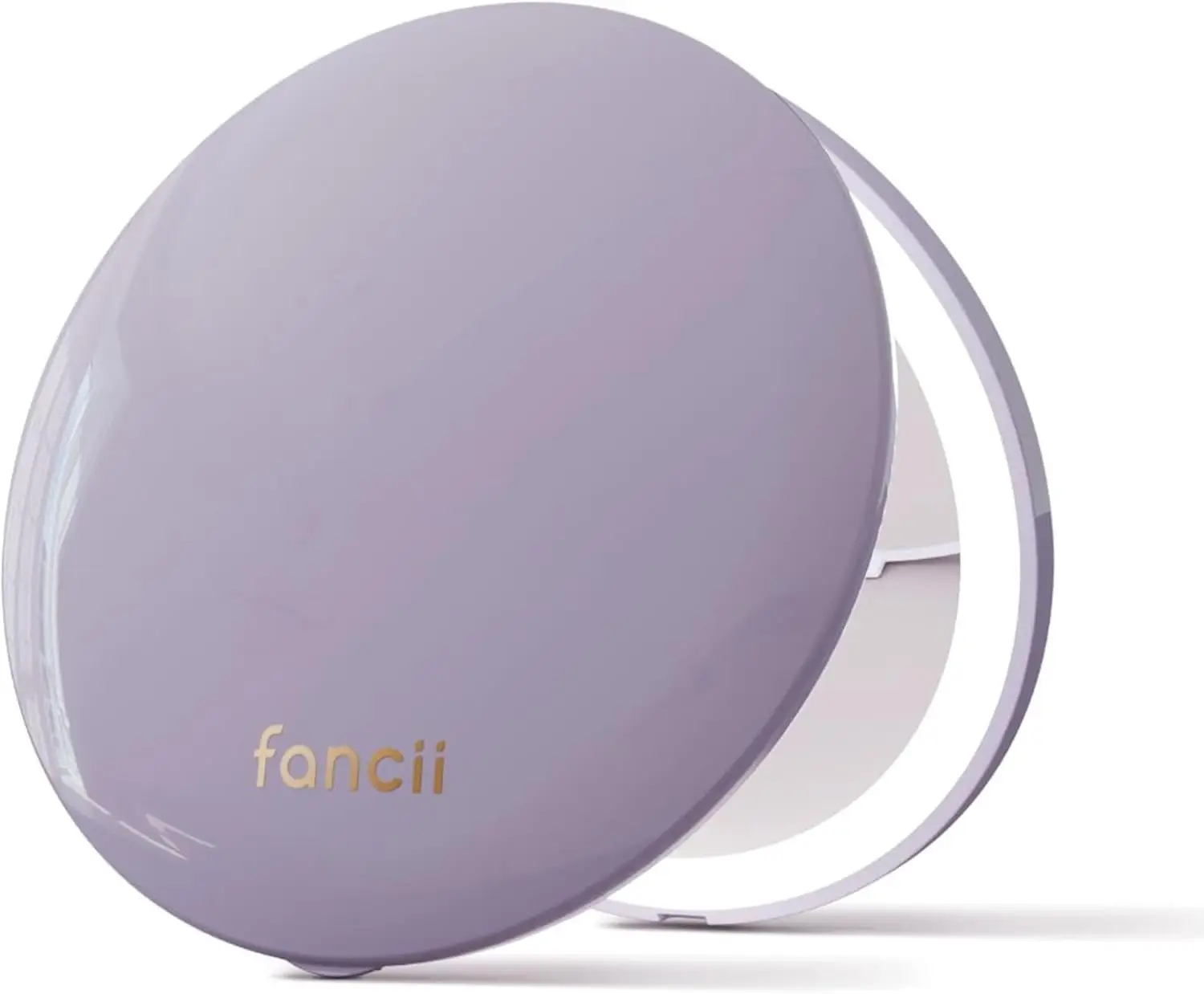 

Compact LED Magnifying Mirror, 10x/1x Zoom, Rechargeable & Dimmable for Travel - Purple