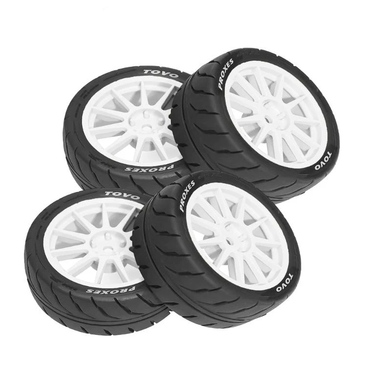

A Set of Wheel Tires Rubber Remote Control Car for Remote Control Parts for Remote Control Crawlers Mud Terrain Tires 15UB