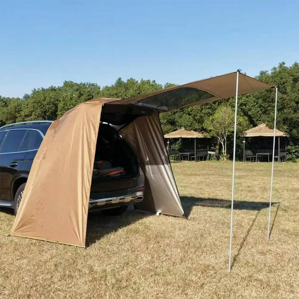 SUV-Kofferraumzelt für Camping, wasserdichtes SUV-Heckklappen-Vordach, tragbares Auto-Hecktürzelt, Außenschutz und Sonnenschutz für Auto-Camping – Detail 6