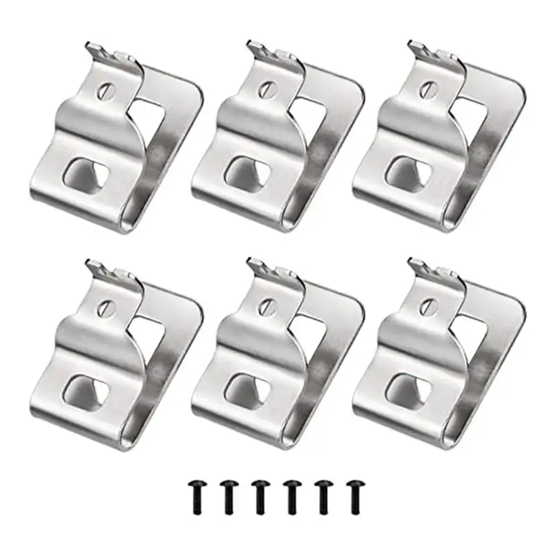 A56K Belt Clip, 6Pcs Stainless Steel Drill Tool Clips Hook Kit with Screws for N268241 Fit for 20V Power Tools DCD980 DCD985