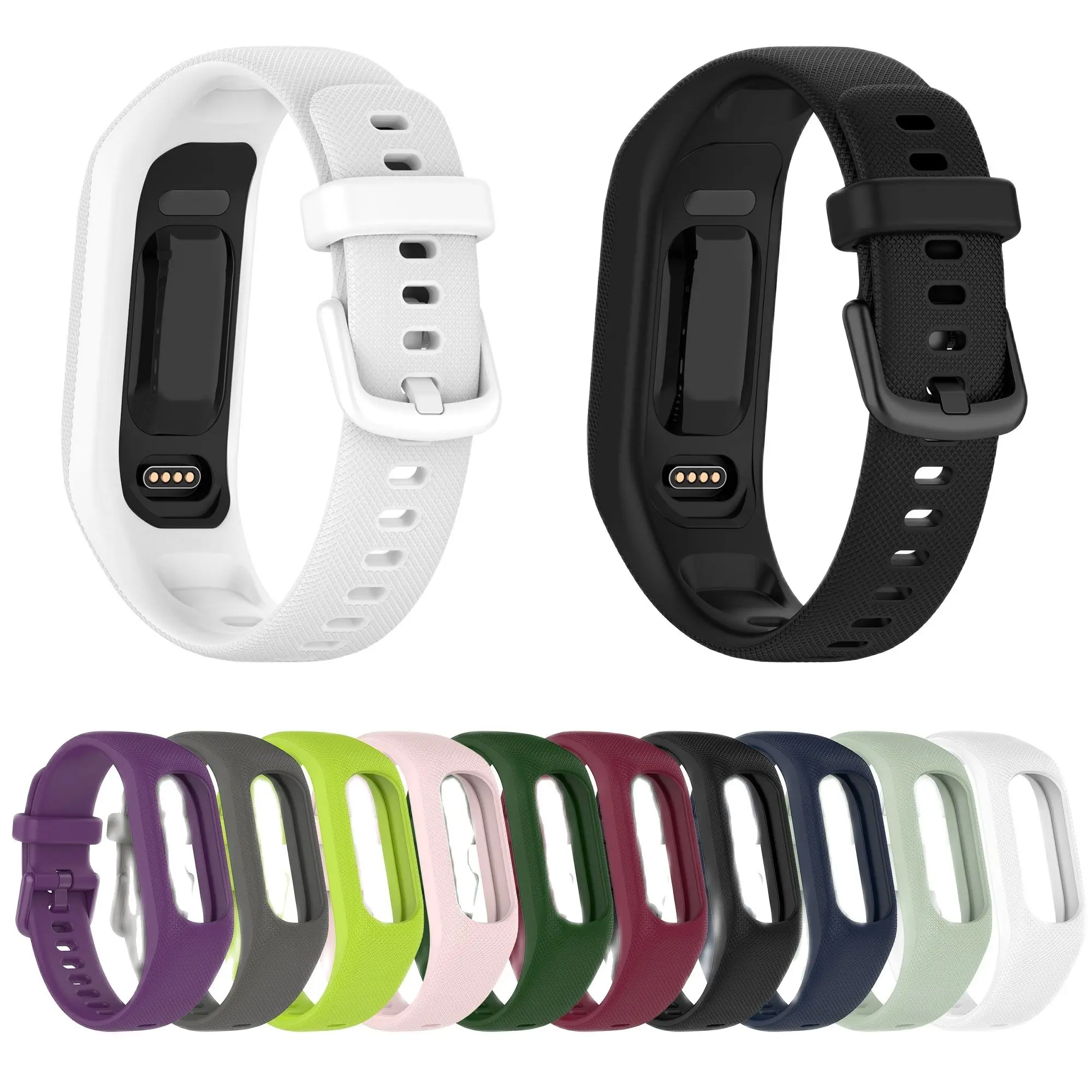 All-in-one Band Silicone Texture Replacement wristband suitable for Garmin vivosmart 5 bracelet