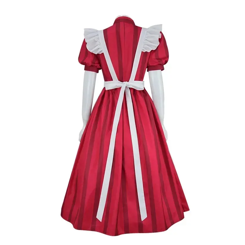 The Boy and The Heron Cosplay Movie Kiriko Cosplay Costume Red Dress Apron Girls Unform New Anime Cos Halloween Party Con Cos