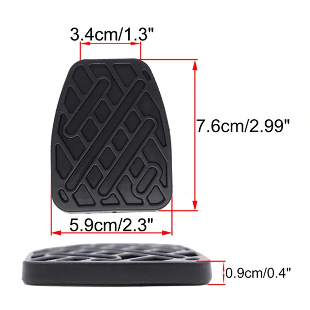 2pcs 46531JD00A Black Rubber Brake Clutch Pedal Pad Covers Fit for Nissan Qashqai 2007 2008 2009 2010 2011 2012 2013 2014-2016