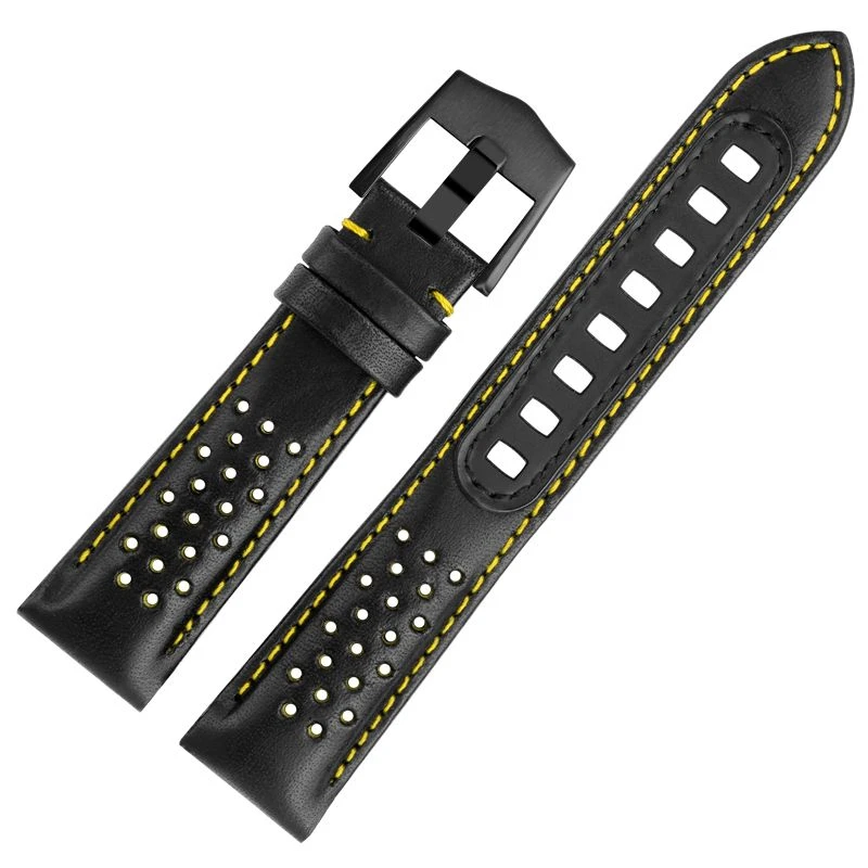 High Quality Breathable Leather Watch Strap For Omega Super Series Apollo 8 Moon Dark Leather Watch Strap 311.92 Watchband 21mm