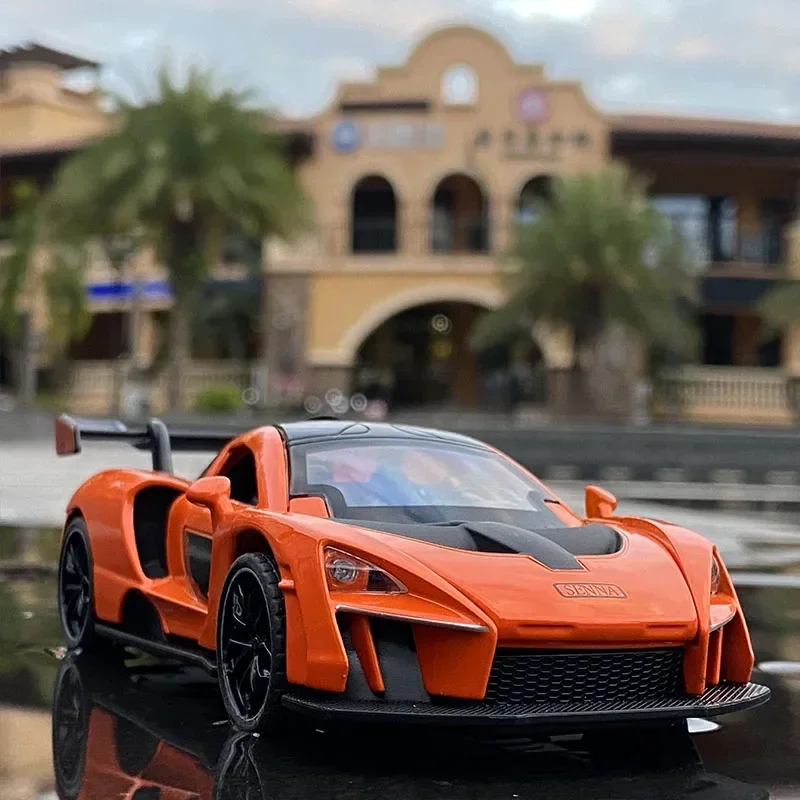 1:32 Alloy Mclarens Senna Sports Car Model Metal Diecasts & Toy Vehicles Simulation Sound Light Collection Toys For Children