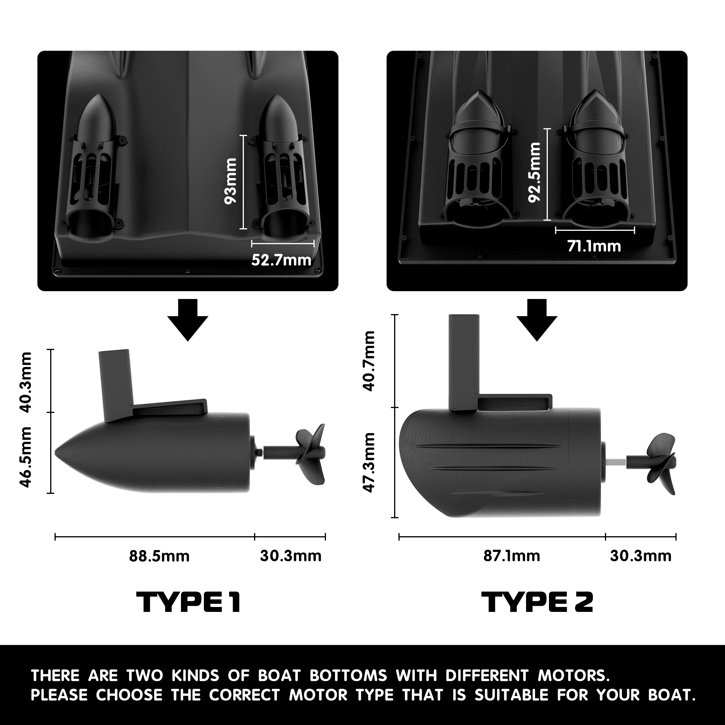 Flytec Official Original Bait Boat Motor Strong Power Forward Reverse Motor Parts With 3-blade Propeller