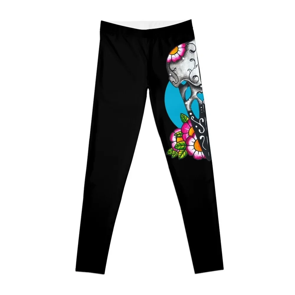 Raven Sugar Skull Leggings joggers for exercise clothing for Womens Leggings